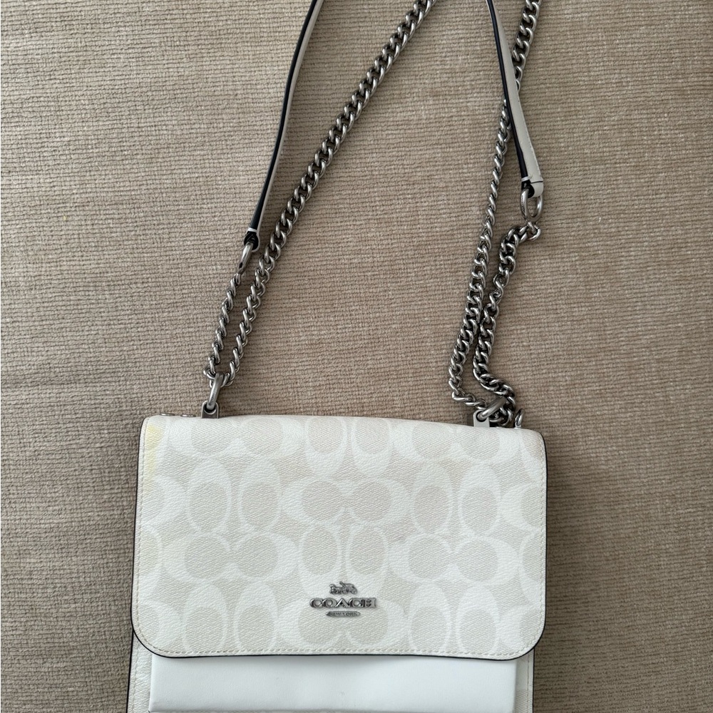 Coach Signature Cream Crossbody Bag